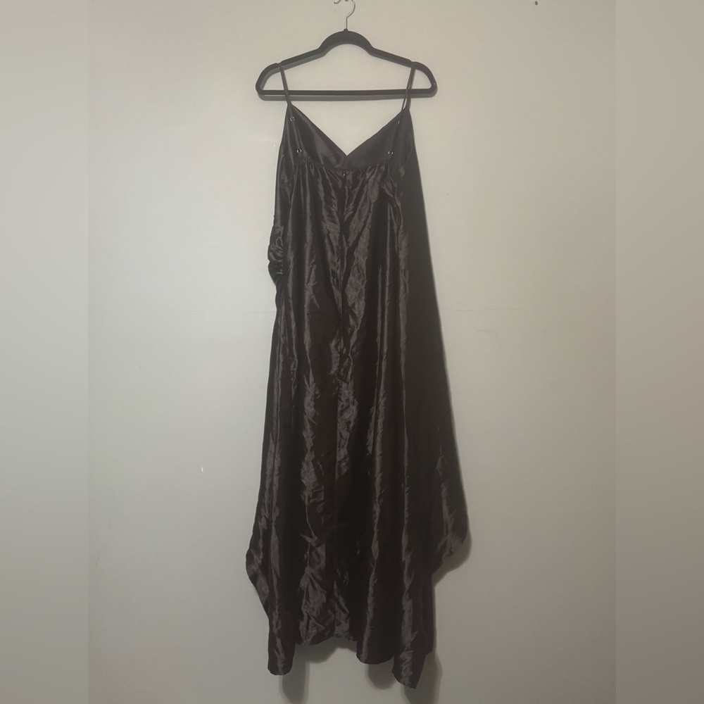 Elegant Black Satin Dress